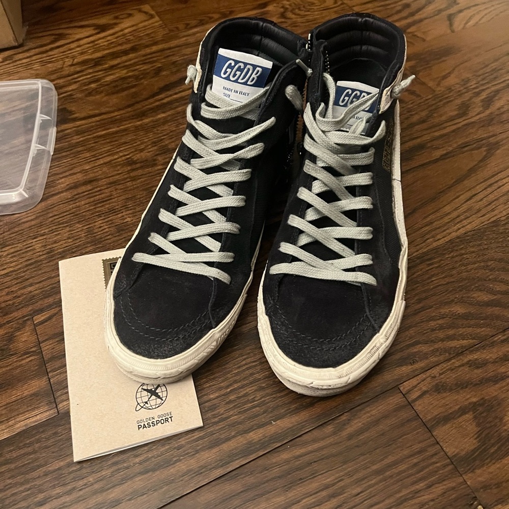 Golden Goose, Slide in dark denim color Size 40